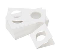 PATIKIL 2x2" Cardboard Coins Holders, 300 Pcs Coin Flips Cardboard Coin Holder Flips for 29 mm The Coin Collection Supplies Holder Storage, White