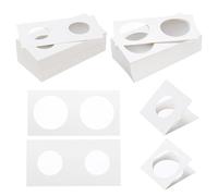 PATIKIL 2x2 Coin Flips, 200 Pack 27.5/37mm Cardboard Coin Holder Paper Coin Holders for Coin Collection Supplies Collector, White