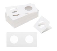 PATIKIL 2x2 Coin Flips, 250 Pack 26.5mm Cardboard Coin Holder Paper Coin Holders for Coin Collection Supplies Collector, White