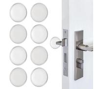 PATIKIL 3.1 Inch Door Stoppers for Wall Protector, 8 Pcs Silicone Door Knob Bumpers Strong Adhesive Round Wall Shield Cushion for Doors Handle Cabinet Furniture, Clear