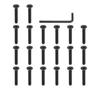 PATIKIL 3/16-24 x 1-1/4 Inch Flat Head Socket Cap Screws, 20 Pcs Flat Countersunk Bolts Hex Socket Drive Machine Screws UNC Coarse Full Thread Black Oxide Grade 10.9 with Hex Spanner