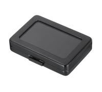 PATIKIL 3.1x2.2x0.6 Inch Gemstone Display Box, Diamond Storage Boxes Jewelry Container with Clear Glass Top Lids and Sponge for Gems Diamonds Coin Pins Badges Bare Stone, Black
