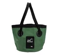 PATIKIL 3.2 Gallon 12L Collapsible Bucket, Travel Portable Water Storage Container Folding Foot Wash Basin for Outdoor Travel Camping Fishing, Dark Green