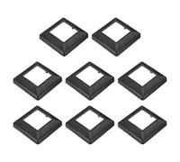 PATIKIL 3.2 x 3.2 Inches Post Sleeve, Plastic Post Base Cover Column Wraps Split Style Vinyl Sleeve for Wood Hand Porch Fence Deck Stairs Rails - 8pcs (Black)