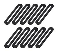 PATIKIL 3 27/50" Adjustable Flat Mending Plate with Slot, 10 Pcs Slidable Slotted Flat Straight Mending Plate Support Brace Brackets for Wood Furniture, Black