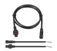 PATIKIL 3.28Ft 2 Pin Extension Cable Wire, 18AWG Waterproof IP67 Extension Cord with 7.87" Male Female Connector kit for Boat Car Truck Indoor/Outdoor Solar LED Strip Light, Black