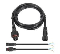 PATIKIL 3.28Ft 3 Pin Extension Cable Wire, 18AWG Waterproof IP67 Extension Cord with 7.87" Male Female Connector kit for Boat Car Truck Indoor/Outdoor Solar LED Strip Light, Black