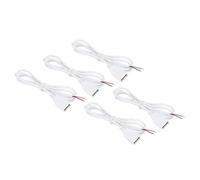 PATIKIL 3.28Ft USB 2.0 Female to 2 Pin Bare Wire Pigtail Cable, 5pcs 22AWG Power Cords Extension Connector Adapter for Charging Equipment DIY Repair, White