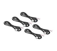 PATIKIL 3.28Ft USB 2.0 Male to 2 Pin Bare Wire Pigtail Cable, 5pcs 22AWG Power Cords Extension Right Angle Adapter for Charging Equipment DIY Repair, Black