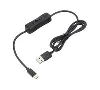 PATIKIL 3.28ft USB Extension Cable with on Off Switch, 66W Fast Charging Type C to USB Male Data Power Supply Cord Wire for LED Strip Desk Lamp Fan Black