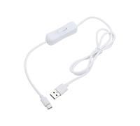 PATIKIL 3.28ft USB Extension Cable with on Off Switch, 66W Fast Charging Type C to USB Male Data Power Supply Cord Wire for LED Strip Desk Lamp Fan White