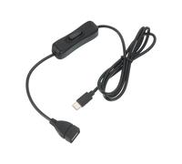 PATIKIL 3.28ft USB Extension Cable with on Off Switch, Type C to USB Female Data Support Power Supply Cord Wire for LED Strip Desk Lamp Fan, Black