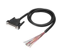 PATIKIL 3.3 ft 26AWG DB25 Female Connector to Bare Wire END RS232 25-Pin Serial Extension Cable Double Shielded Gold Plated Female Connector, Black