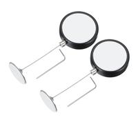 PATIKIL 3.3 Ft Retractable Remote Control Tether, 2 Pcs Round Security Cable Lanyard Lock with Double Sided Adhesive for TV Remote Control Gaming Controller, Black(Round Iron Cap)