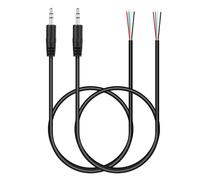 PATIKIL 3.3FT 3.5mm 1/7" Male Jack to Bare Wire Open End, 2PCS TRS 4 Pole Stereo Plug Audio Cable for Speaker Headphone Headset Earphone Electric Guitar Bass Keyboard Amplifier, 4 Colors