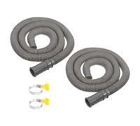 PATIKIL 3.3Ft Air Conditioner Drain Kit, 2 Set Universal AC Drain Hose Connector Hose with Clamp & Rubber Adapter for Mini-Split Window Portable AC Unit Dehumidifier Faucet, Dark Gray