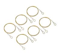 PATIKIL 3.3Ft Safety Cable Lock, 6 Pack Stainless Steel 1.5mm Dia Security Wire Rope with Double Loop for Stage Lighting Luggage Lock Yellow