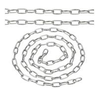 PATIKIL 3.3ft SUS304 Stainless Steel Chain, 2mm Metal Chain Link 1 Meter Small Light Duty for Home Outdoor Camping Hanging Pet Plant, Silver