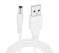 PATIKIL 3.3ft USB A Type Male to DC, Straight Head Power Connector Cable USB to DC 5V Power Cable Plug Charger Connector Adapter Cord, White (5.5 x 2.5 mm)