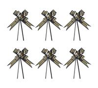PATIKIL 3.3inch Pull Bows, 100 Pcs Gift Wrapping Pull Bow Gold Thread Style Baskets Present Bows Knot Ribbon for Wedding Birthday Party, Black