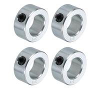 PATIKIL 3/4" Bore Axle Shaft Collars, 4Pcs Carbon Steel Screw Shaft Collars for Wheelbarrow Industry Machine Tools Agricultural Implements, Silver