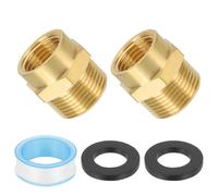 PATIKIL 3/4" G Male x 1/2" NPT Female Brass Pipe Fitting, Pipe Extension Connectors Reducer Adapter for Air LP Gas with PTFE Tape - 1PCS