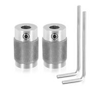 PATIKIL 3/4 Inch Diamond Grinder Bit Head Tools, 2 Pcs Combination Set Ceramic Stained Glass Grinding Wheel Abrasive Tool for Forming Drilling Hard Glass, Silver Tone MGB34