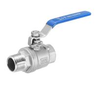 PATIKIL 3/4 Inch NPT Full Port Ball Valve, Male x Female Threaded Stainless Steel 304 Ball Shutoff Valve Connector for Water Oil Gas WOG1000