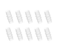 PATIKIL 3/4" x 3/4" Plastic Hose Barb Fitting, 10 Pcs Thru-Bulk Pipe Connectors Barbed Splicer Mender Joint Adapter Union for Aquarium Fuel Gas Liquid Air
