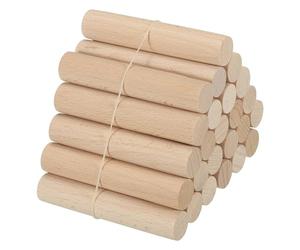 PATIKIL 3/4 x 4 Inch Dowel Rods Wood Sticks, 25 Pcs Unfinished Wooden Dowel Rods Round Dowels Hardwood Sticks for DIY Crafts and Home Decor, Natural