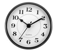 PATIKIL 3.5" 90mm Quartz Clock Insert, Round Quartz Movement Miniature Clock Mini Arabic Numeral Clock Fit 78mm/3.1" Diameter Hole for Replacement Home, Black/White, Style 14