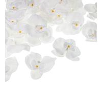 PATIKIL 3.5" Artificial Orchid Flower Heads, 40 Pack Silk Phalaenopsis Fake Butterfly Orchid Heads for Wedding Floral Bouquet Decor DIY Craft Making, Pure White