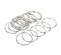 PATIKIL 3.5" Dia Binder Rings, 20 Pack Detachable Metal Book Loose Leaf Rings for Index Cards Scrapbooks Word Cards, Silver Tone