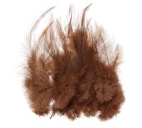 PATIKIL 3-5 Inch Rooster Feathers, 100 Pack Bulk Natural Feathers for Crafts Colorful Fluffy Craft Feathers for Dream Catcher Handwork Clothing Costumes Wedding, Dark Brown