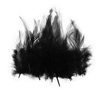 PATIKIL 3-5 Inch Rooster Feathers, 200 Pack Bulk Natural Feathers for Crafts Colorful Fluffy Craft Feathers for Dream Catcher Handwork Clothing Costumes Wedding, Black