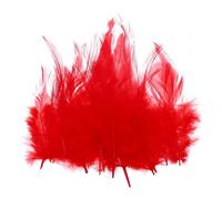 PATIKIL 3-5 Inch Rooster Feathers, 200 Pack Bulk Natural Feathers for Crafts Colorful Fluffy Craft Feathers for Dream Catcher Handwork Clothing Costumes Wedding, Red