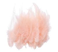 PATIKIL 3-5 Inch Rooster Feathers, 200 Pack Bulk Natural Feathers for Crafts Colorful Fluffy Craft Feathers for Dream Catcher Handwork Clothing Costumes Wedding, Nut Pink