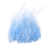 PATIKIL 3-5 Inch Rooster Feathers, 200 Pack Bulk Natural Feathers for Crafts Colorful Fluffy Craft Feathers for Dream Catcher Handwork Clothing Costumes Wedding, Sky Blue