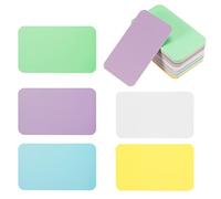 PATIKIL 3.5" x 2" Blank Paper Business Cards, 500 Pack Small Index Flash Cards Words Message Note Card Mini Paper Tags for DIY Gift Craft Scrapbooking, White Yellow Blue Green Purple