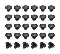 PATIKIL 3.5mm Diameter Silicone Round Snap, 30 Pcs in Type Locking Furniture Hole Plug Button Protective Cover Cap Head Fit for 2.5-3.5mm Hole for Seal Bulkhead Cylinder Hole, Black