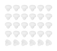PATIKIL 3.5mm Diameter Silicone Round Snap, 30 Pcs in Type Locking Furniture Hole Plug Button Protective Cover Cap Head Fit for 2.5-3.5mm Hole for Seal Bulkhead Cylinder Hole, White