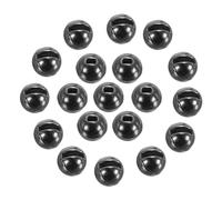 PATIKIL 3.5mm Tungsten Slotted Beads for Fly Tying, 50 Pcs Tungsten Beads Round Bead Head Ball for Jig Hooks Fishing Fly Tying Materials, Black Nickle
