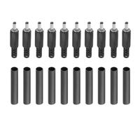 PATIKIL 3.5x1.35mm DC Male Plug Power Supply Ends, 4 Pack DIY DC Barrel Connector Replacement with Heat Shrink Tube