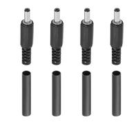 PATIKIL 3.5x1.35mm DC Male Plug Power Supply Ends, 4 Pack DIY DC Barrel Connector Replacement with Shrink Tube