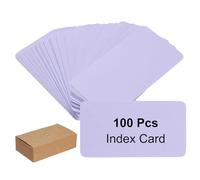 PATIKIL 3.5x2 Blank Kraft Index Cards, 100Pcs Small Blank Paper Message Business Cards for Reminder Study DIY Craft Invitation Tag Flash Vocabulary Word, Purple