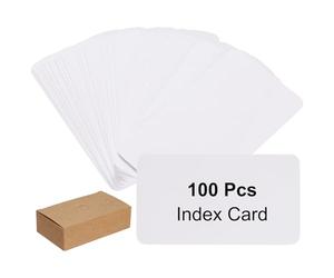 PATIKIL 3.5x2 Blank Kraft Index Cards, 100Pcs Small Blank Paper Message Business Cards for Reminder Study DIY Craft Invitation Tag Flash Vocabulary Word, White