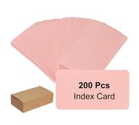 PATIKIL 3.5x2 Blank Kraft Index Cards, 200Pcs Small Blank Paper Message Business Cards for Reminder Study DIY Craft Invitation Tag Flash Vocabulary Word, Pink