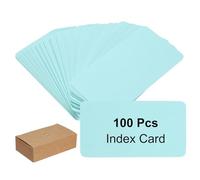 PATIKIL 3.5x2 Inch Blank Kraft Paper Note Card, 100Pcs Small Blank Paper Message Business Cards for Reminder Study DIY Craft Invitation Tag Flash Vocabulary Word, Blue