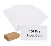 PATIKIL 3.5x2 Inch Blank Kraft Paper Note Card, 100Pcs Small Blank Paper Message Business Cards for Reminder Study DIY Craft Invitation Tag Flash Vocabulary Word, White