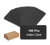 PATIKIL 3.5x2 Inch Blank Kraft Paper Note Card, 100Pcs Small Blank Paper Message Business Cards for Reminder Study DIY Craft Invitation Tag Flash Vocabulary Word, Black